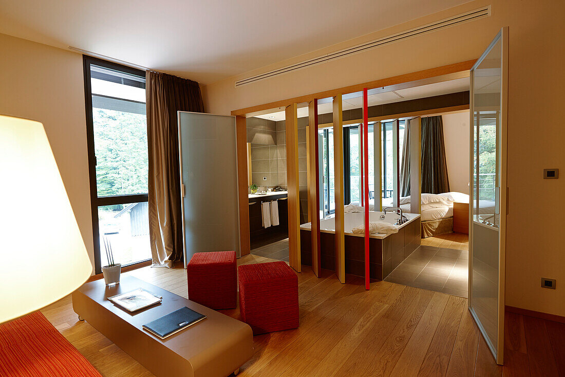 Junior Suite mit offenem Bad, Hotel K, Baerenthal, Moselle, Lothringen, Frankreich