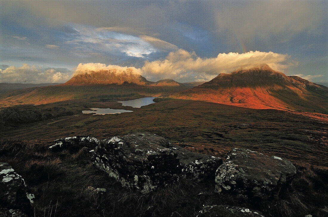 Cul Beag and Cul Mor, Inverpolly Nature Reserve, Assynt, Highlands, Scotland, Great Britain