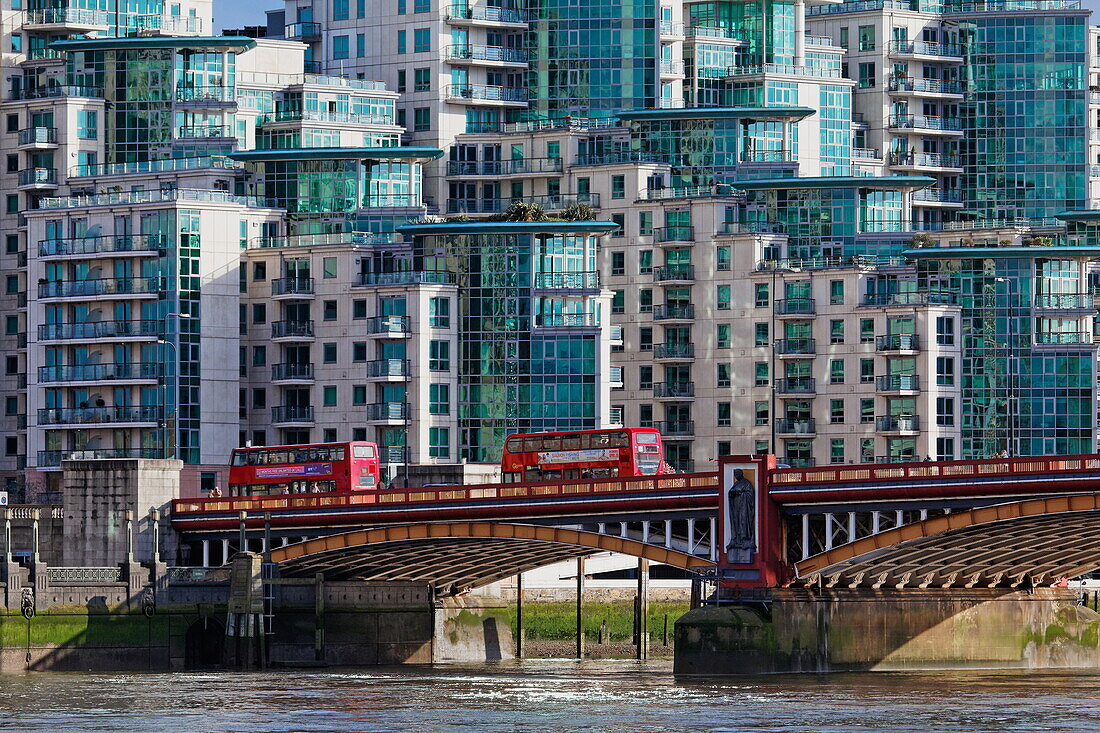 Vauxhall Bridge and St. Georges Wharf, Vauxhall, London, England, United Kingdom