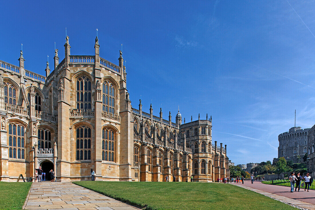 St. George's Chapel, Lower Ward, Windsor Castle, Windsor, London, England, United Kingdom
