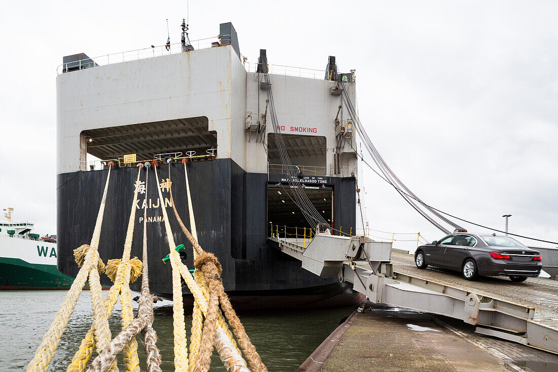 Shipping of a new car in Bremerhaven, Bremen, Germany