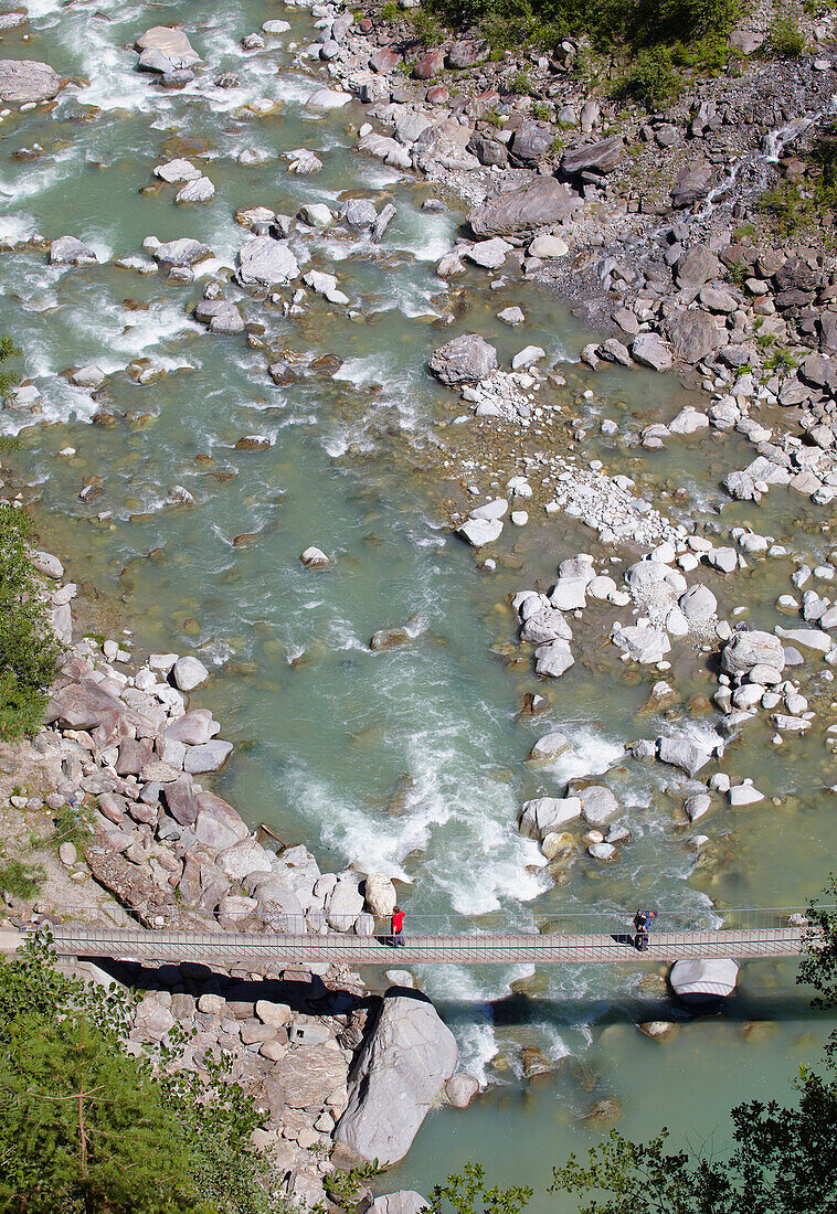 View into the Viamala Gorge, Hinterrhein, Rhine, Canton of Grisons, Switzerland, Europe