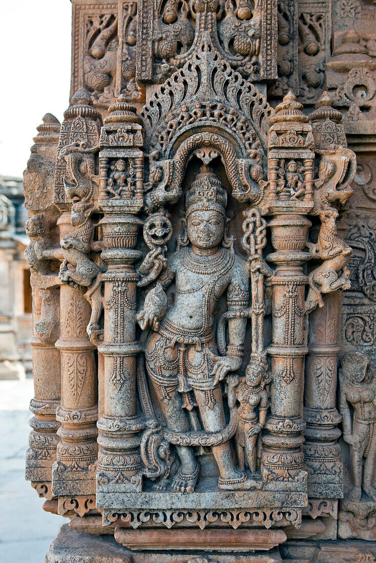 Carving at Sas-Bahu Temple at Eklingji, Udaipur, Rajasthan, India