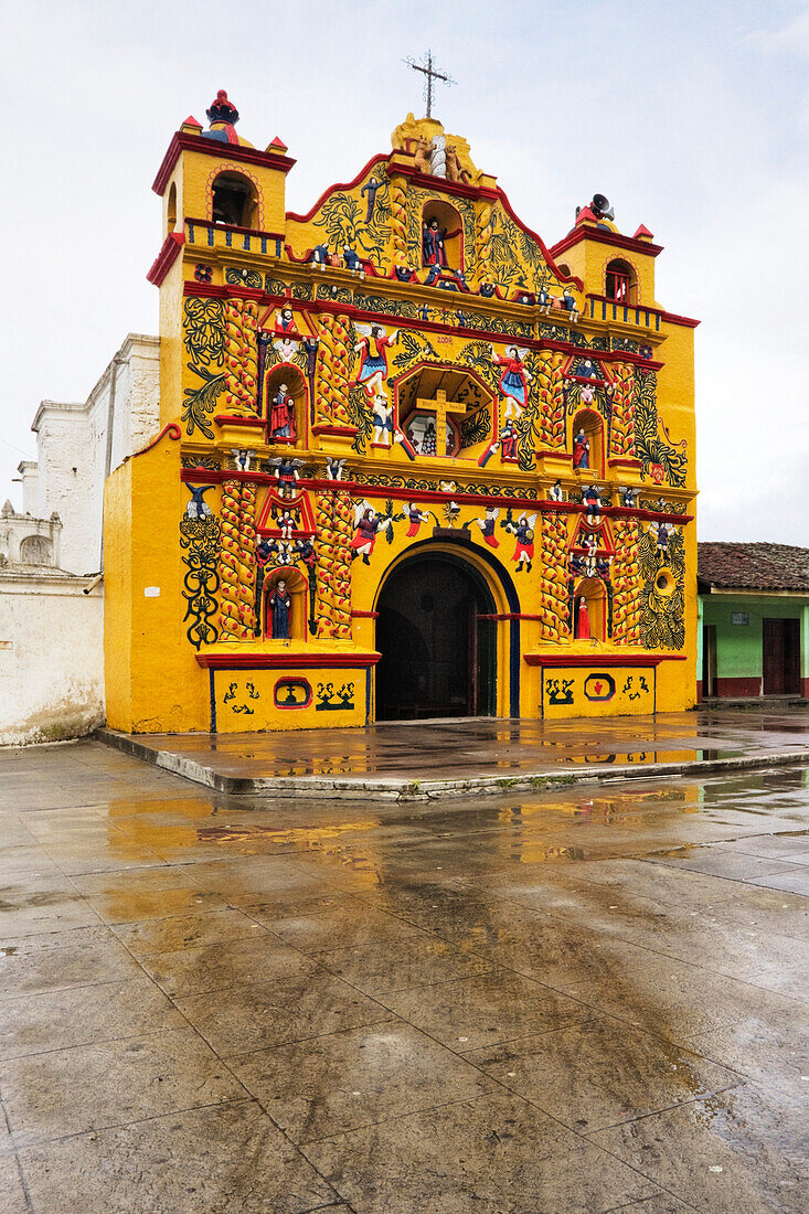 Colorful Church of San Andres Xecul, San Andres Xecul, Guatemala