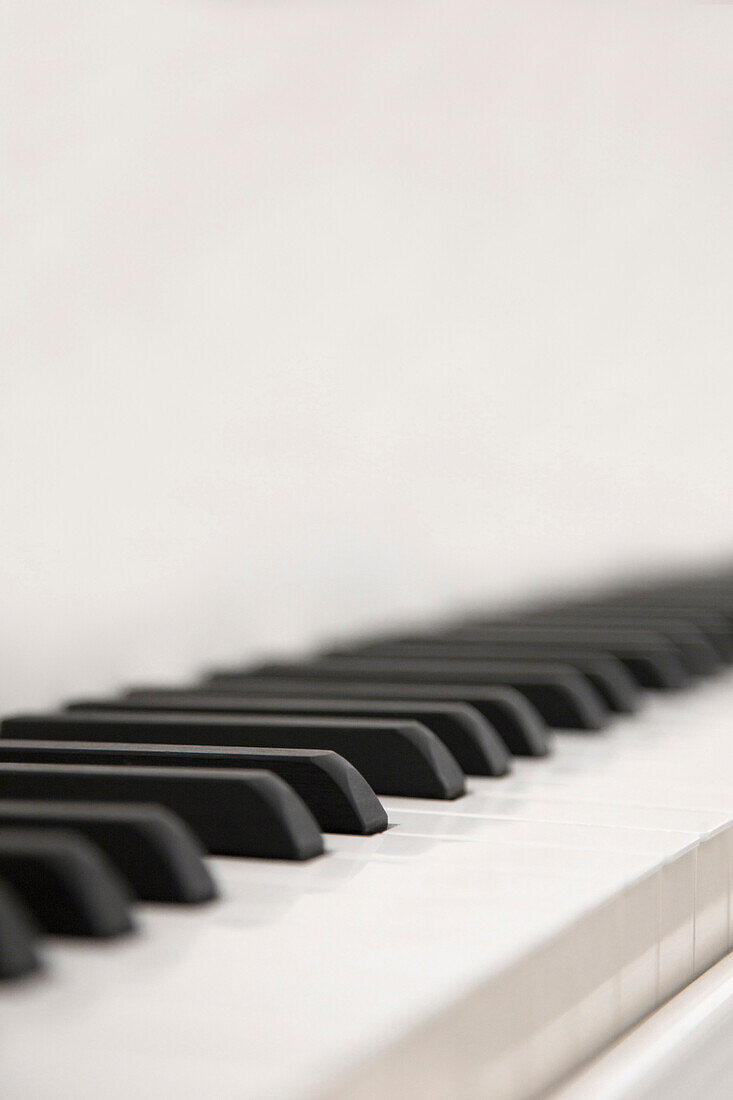 Close up of piano keys, Moscow, Russia, Russia