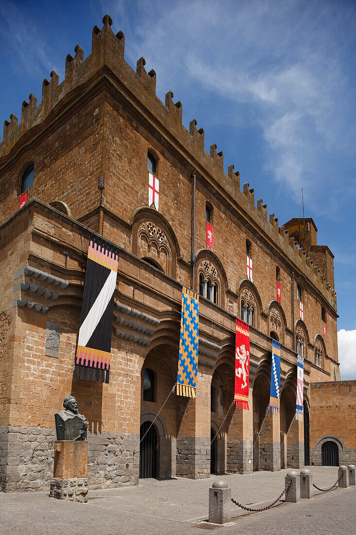 Palazzo del Capitano del Popolo, 12Jhd., Piazza del Popolo, Orvieto, Stadt, Provinz Terni, Umbrien, Italien, Europa