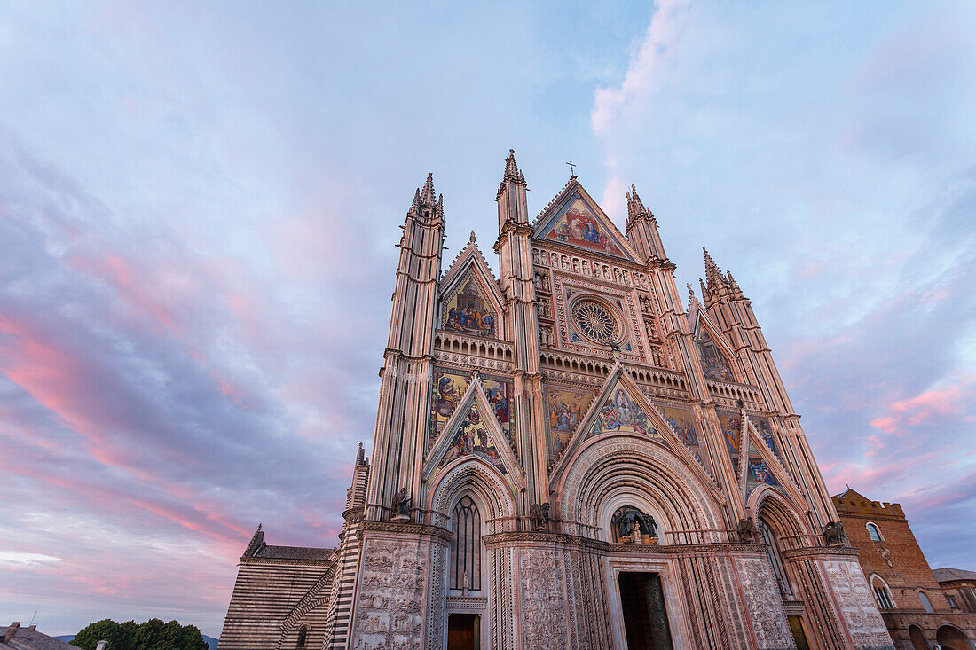 Duomo di Orvieto, Orvieto cathedral, gothic, Orvieto, hilltop town, province of Terni, Umbria, Italy, Europe