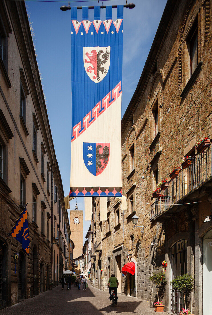 Corso Camillo Benso Conte di Cavour, pedestrian area, old town, Orvieto, hilltop town, province of Terni, Umbria, Italy, Europe