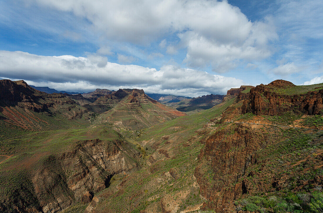 Barranco de Fataga, canyon, gorge near Fataga, municipality of San Bartolome de Tirajana, Gran Canaria, Canary Islands, Spain, Europe