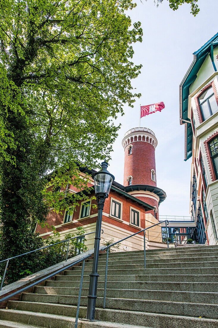 Steps to the Suellberg of Blankenese, Hamburg, Germany