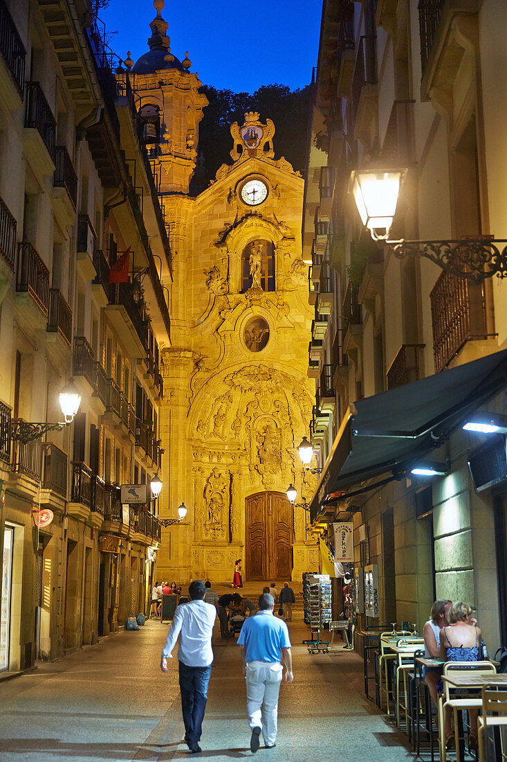 Barocke Basilika Santa Maria aus dem 18. Jahrhundert, Altstadt, Donostia (San Sebastian), Baskenland, Spanien