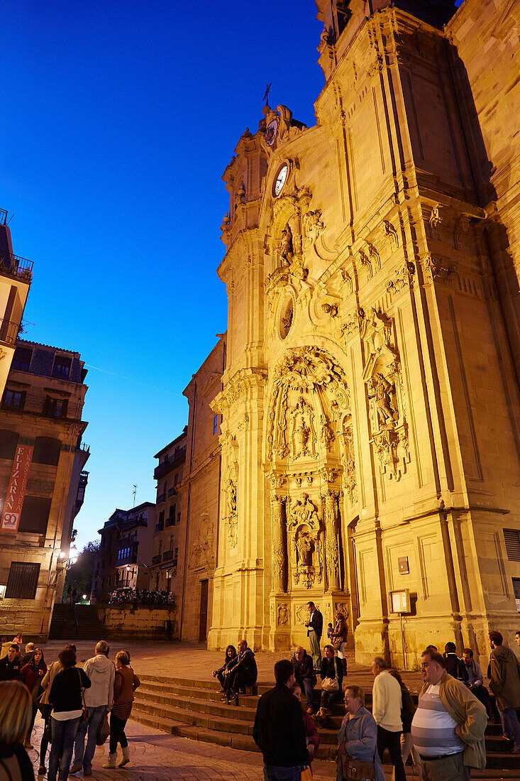 Barocke Basilika Santa Maria aus dem 18. Jahrhundert, Altstadt, Donostia (San Sebastian), Baskenland, Spanien