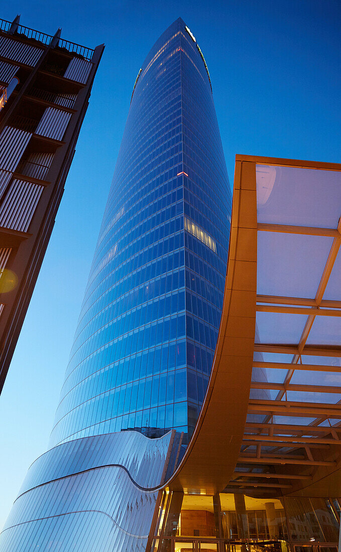 Iberdrola-Turm, Plaza Euskadi, Bilbao, Bizkaia, Baskenland, Spanien