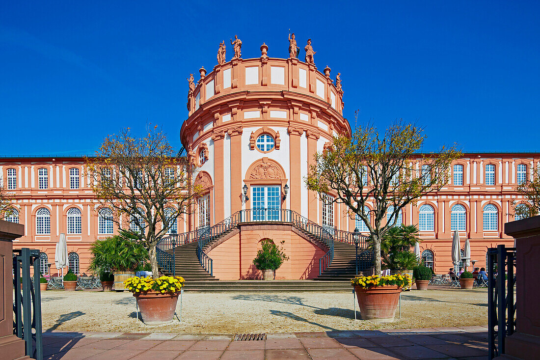 Barockschloß Biebrich, 18.Jh., Wiesbaden, Rhein, Mittelrhein, Hessen, Deutschland, Europa