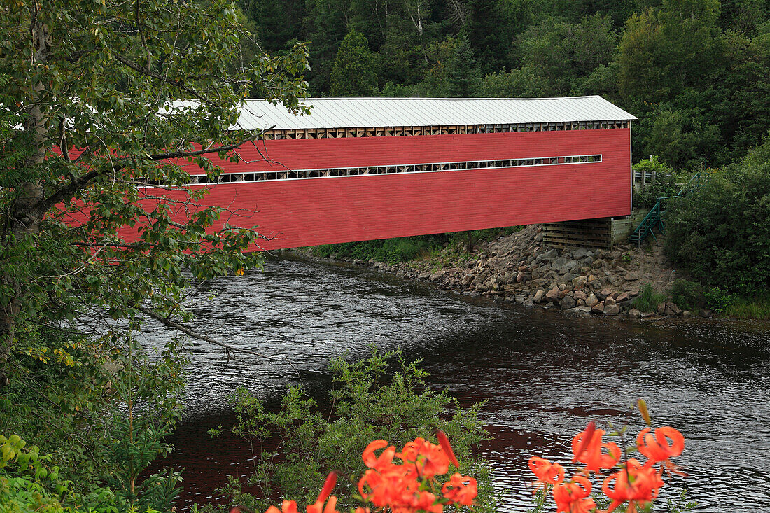 Covered bridge, Saguenay-St. Lawrence Marine Park, Province of Quebec, Canada