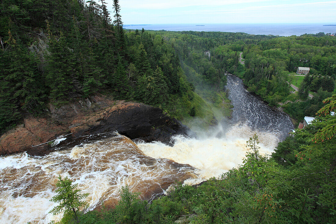 Ouiatchouan Falls, Val- Jalbert, Province of Quebec, Canada