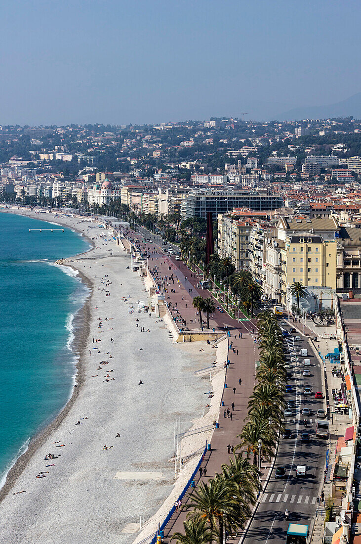 Promenade des Anglais, Nizza, Provence-Alpes-Côte d'Azur, Alpes-Maritimes, Frankreich, Europa