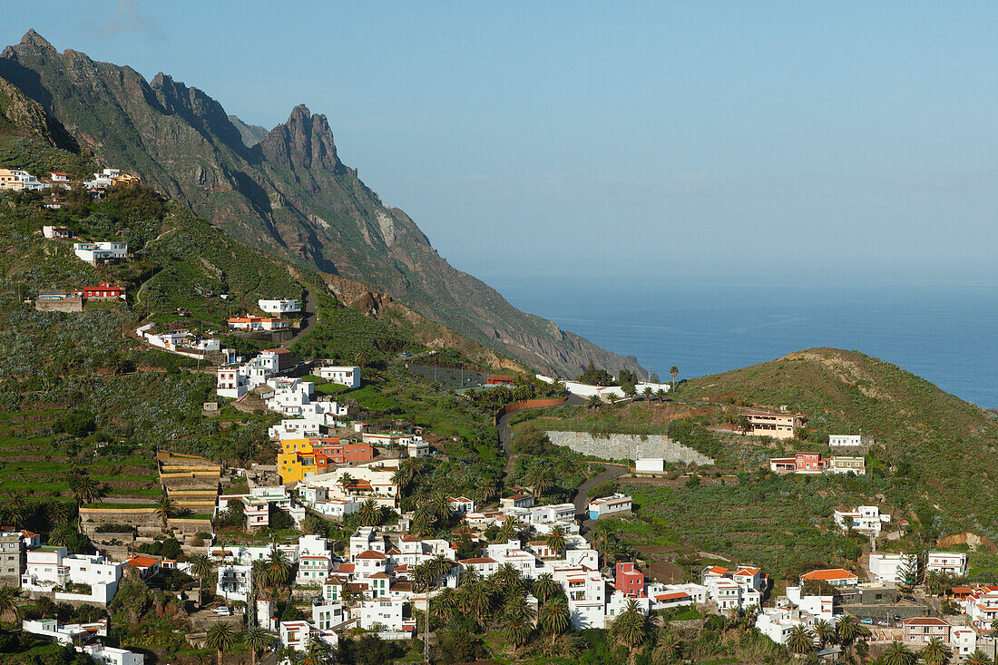 Taganana, Dorf, Barranco de Fajaneta, Schlucht, Las Montanas de Anaga, Anaga Gebirge, Naturschutzgebiet, Parque Rural de Anaga, Teneriffa, Kanarische Inseln, Spanien, Europa