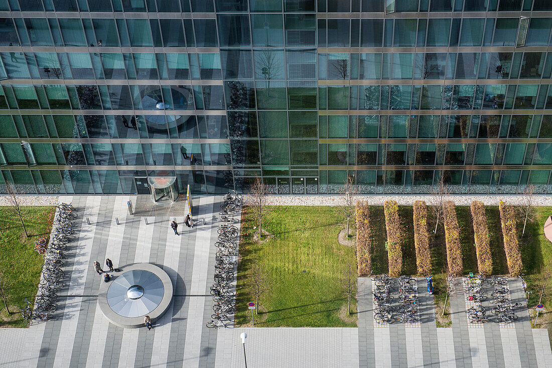 Facade of an office building, Munich, Bavaria, Germany