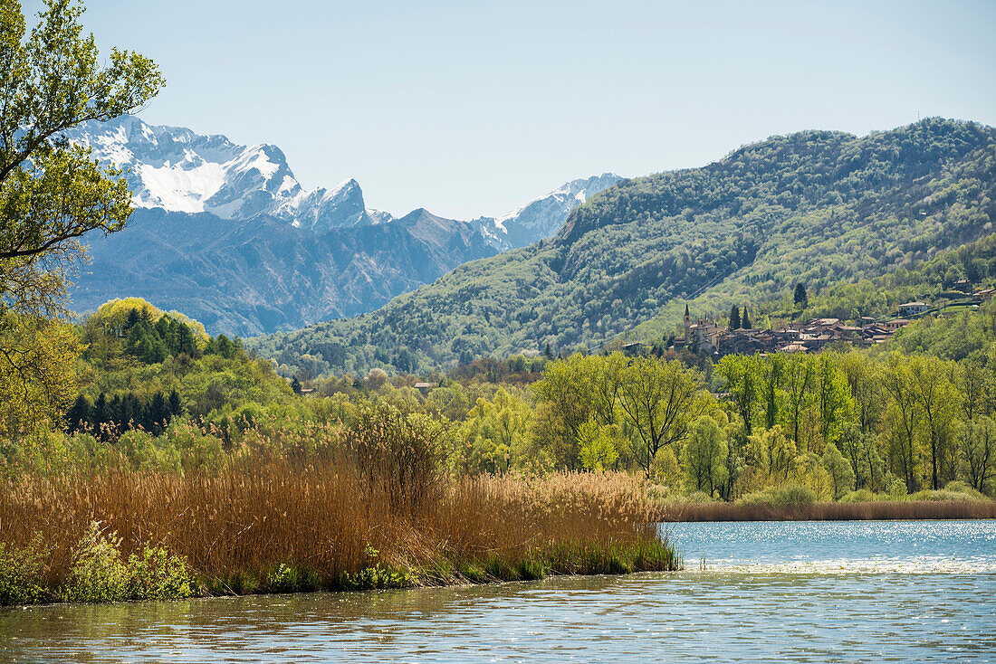 See, Lago di Piano, bei Porlezza, Provinz Como, Lombardei, Italien