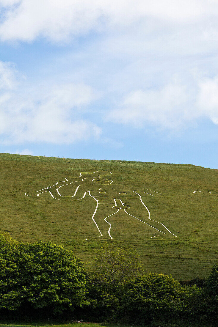 Cerne Abbas Giant hill figure, Dorset, England, Great Britain