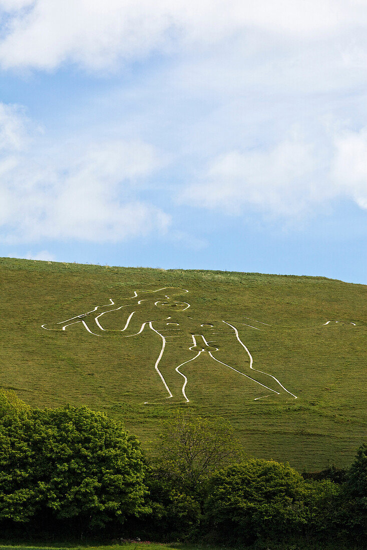 Riese von Cerne Abbas, Scharrbild, Dorset, England, Grossbritannien