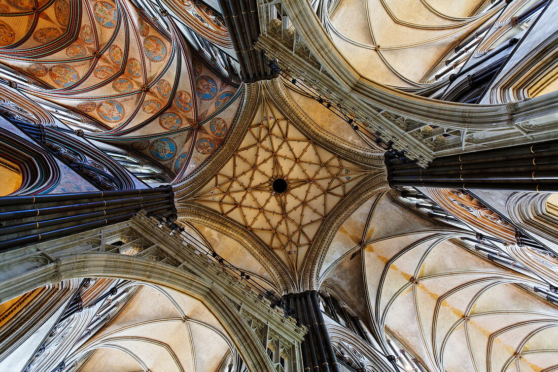 Gewölbe, Kathedrale von Salisbury, Salisbury, Wiltshire, England, Grossbritannien