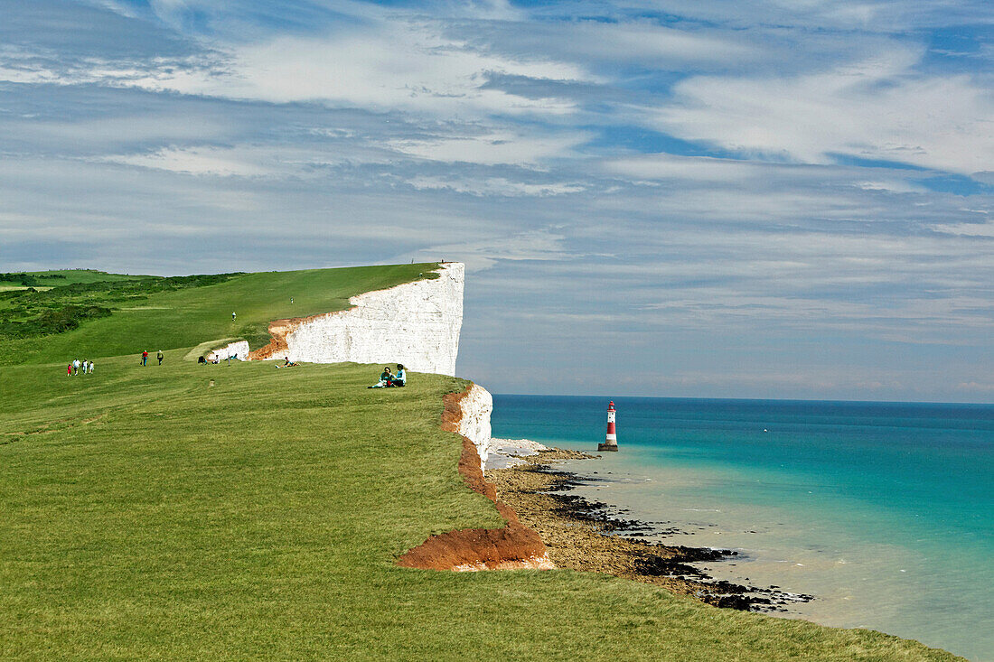 Chalk cliffs at Beachy Head, East Sussex, England, Great Britain