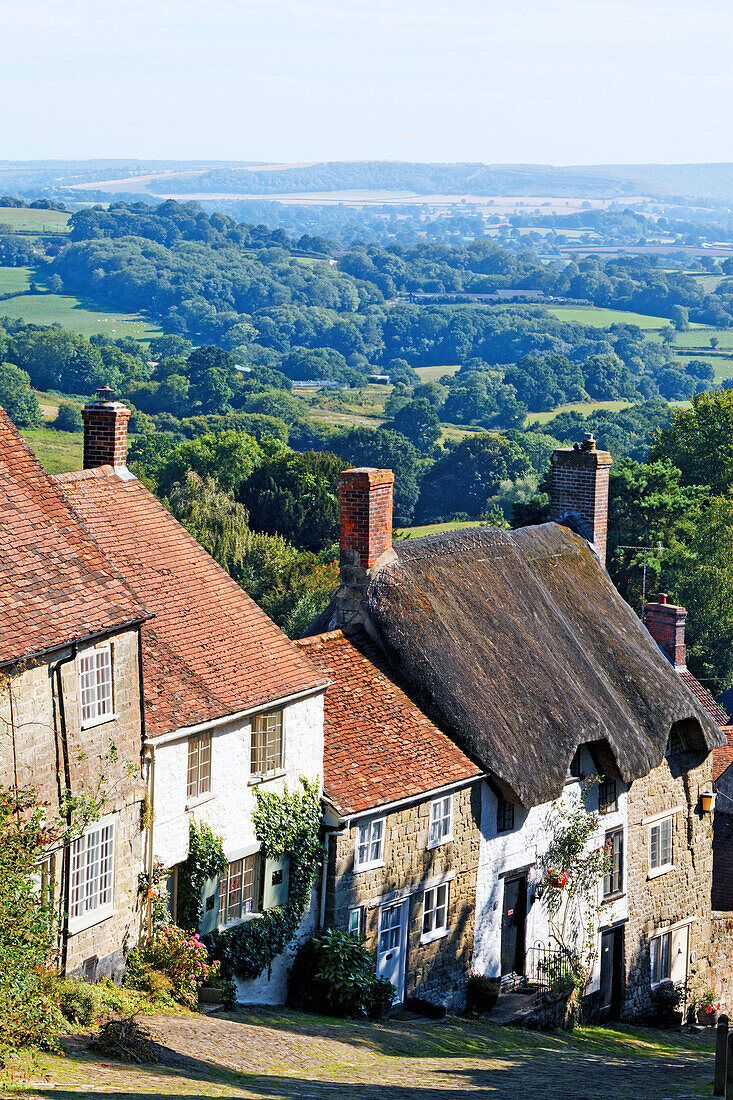 Gold Hill, Shaftesbury, Dorset, England, Great Britain