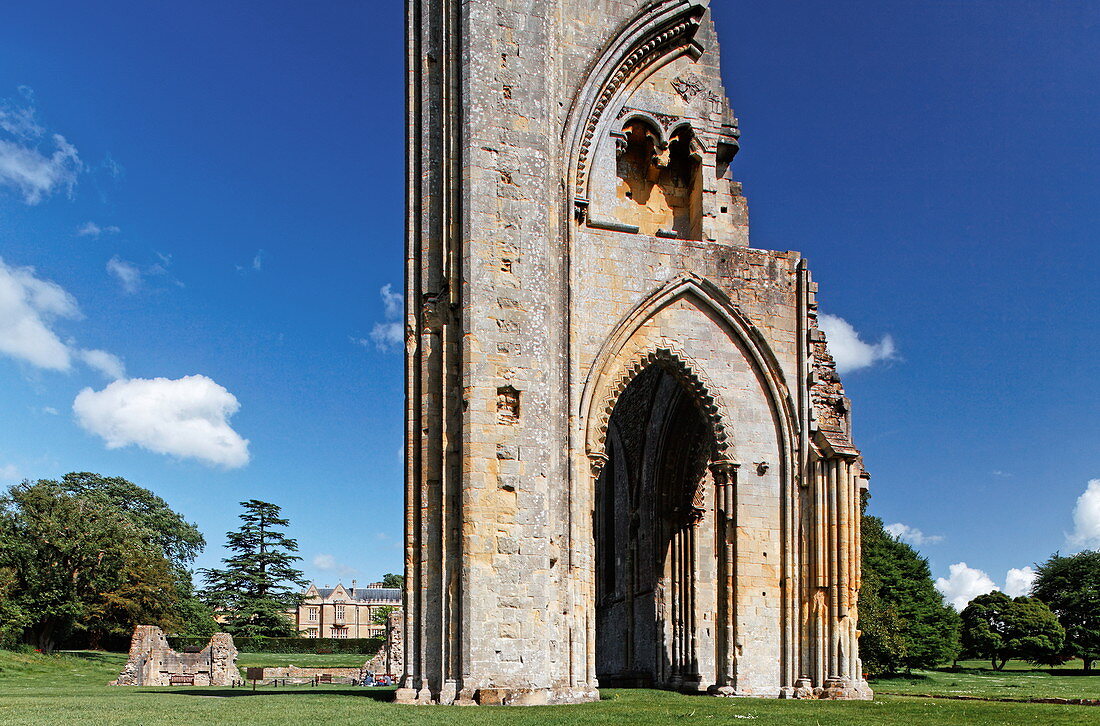 Ruinen der Glastonbury Abbey, Glastonbury, Somerset, England, Grossbritannien