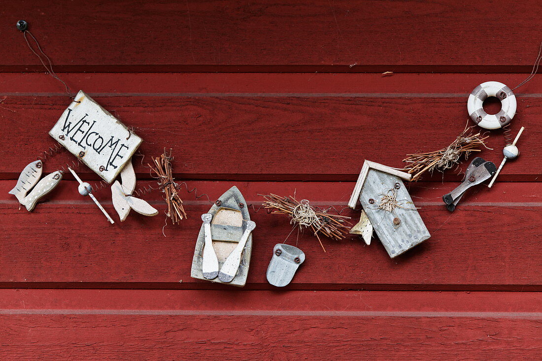 Decoration of a typical holiday home, Gota canal, Motala, Sweden