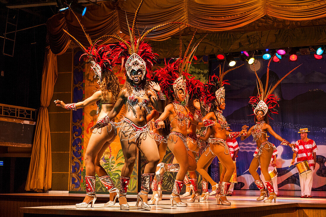 Samba dancers in a variety theater, Rio de Janeiro, Rio de Janeiro, Brazil