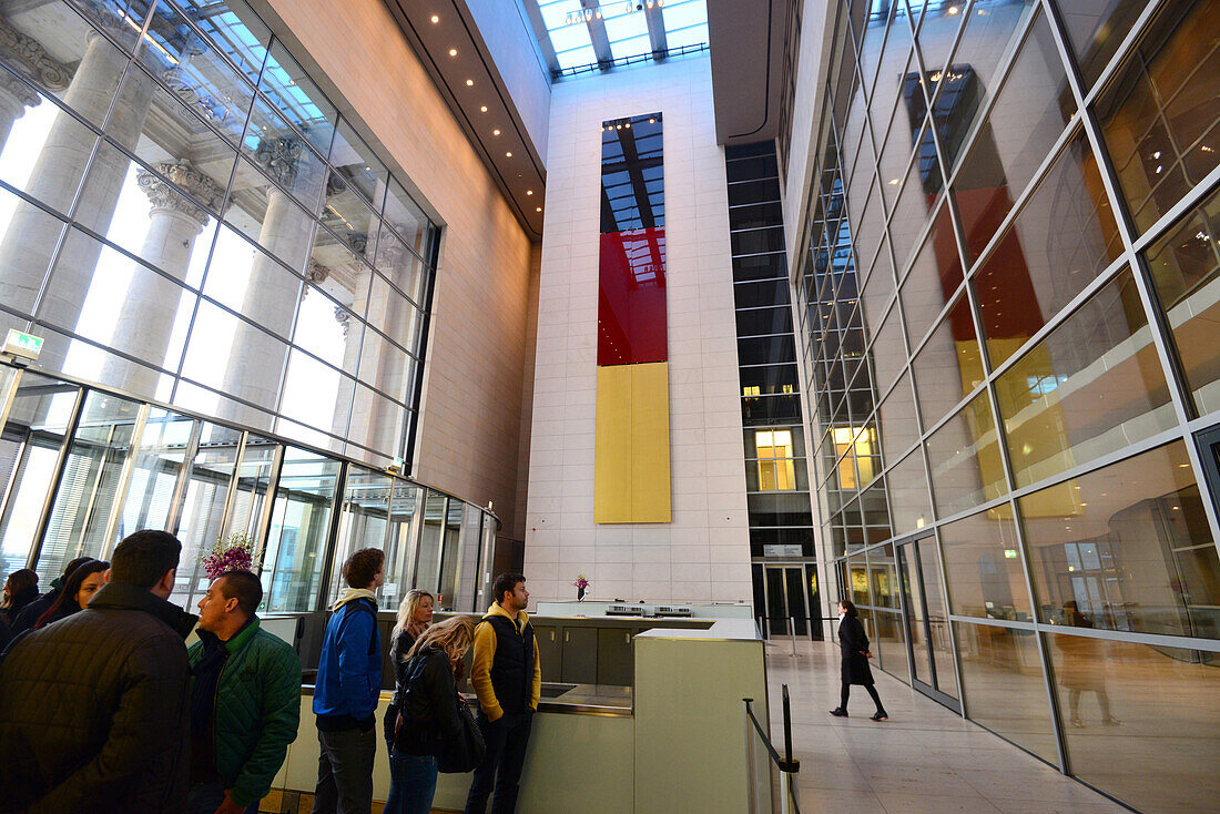 Tourists in the Reichstag building, Berlin, Germany