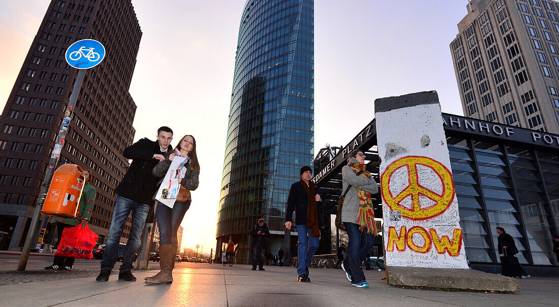 Potsdamer place at sunset, Berlin, Germany