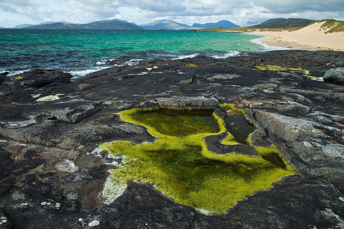 Scarista Beach. Sound of Taransay. South Harris Island. Outer Hebrides. Scotland, UK.