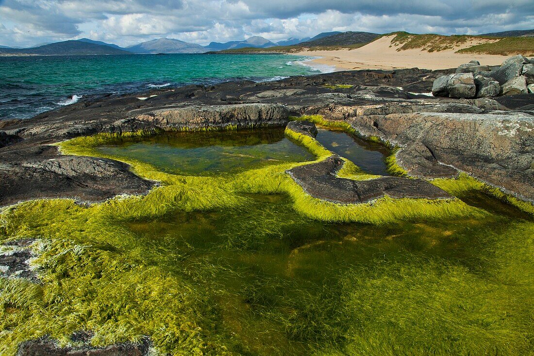 Scarista Beach. Sound of Taransay. South Harris Island. Outer Hebrides. Scotland, UK.