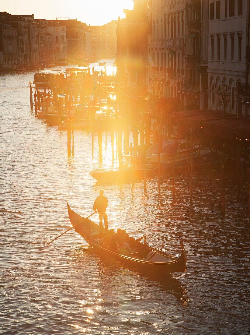 Gondola on the Canal Grande, Venice, Italy