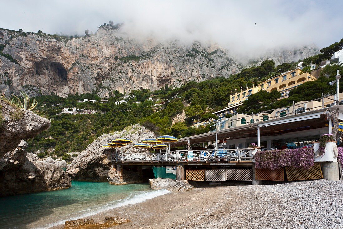 The Marina Piccola on the Island of Capri, Campania, Italy