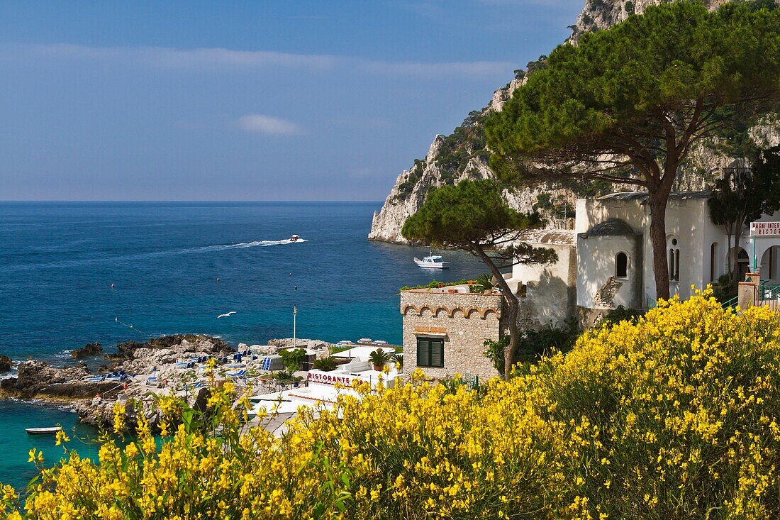 The Marina Piccola on the Island of Capri, Campania, Italy