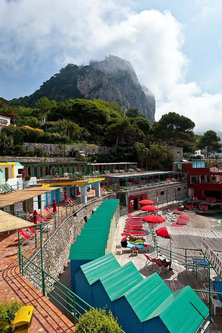 The Marina Piccola on the Island of Capri, Campania, Italy