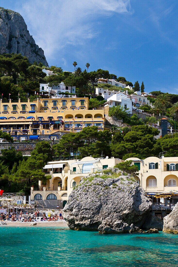 The Marina Piccola on the Island of Capri, Campania, Italy