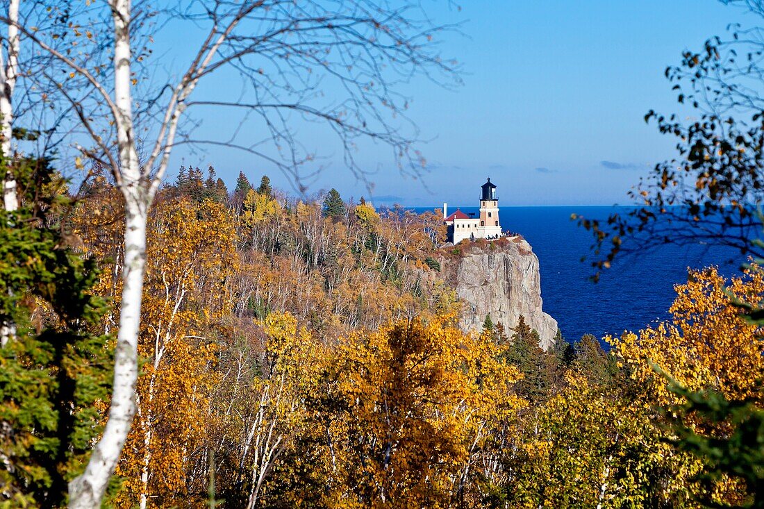The Split Rock Lighthouse along the north shore of Lake Superior, Minnesota, USA