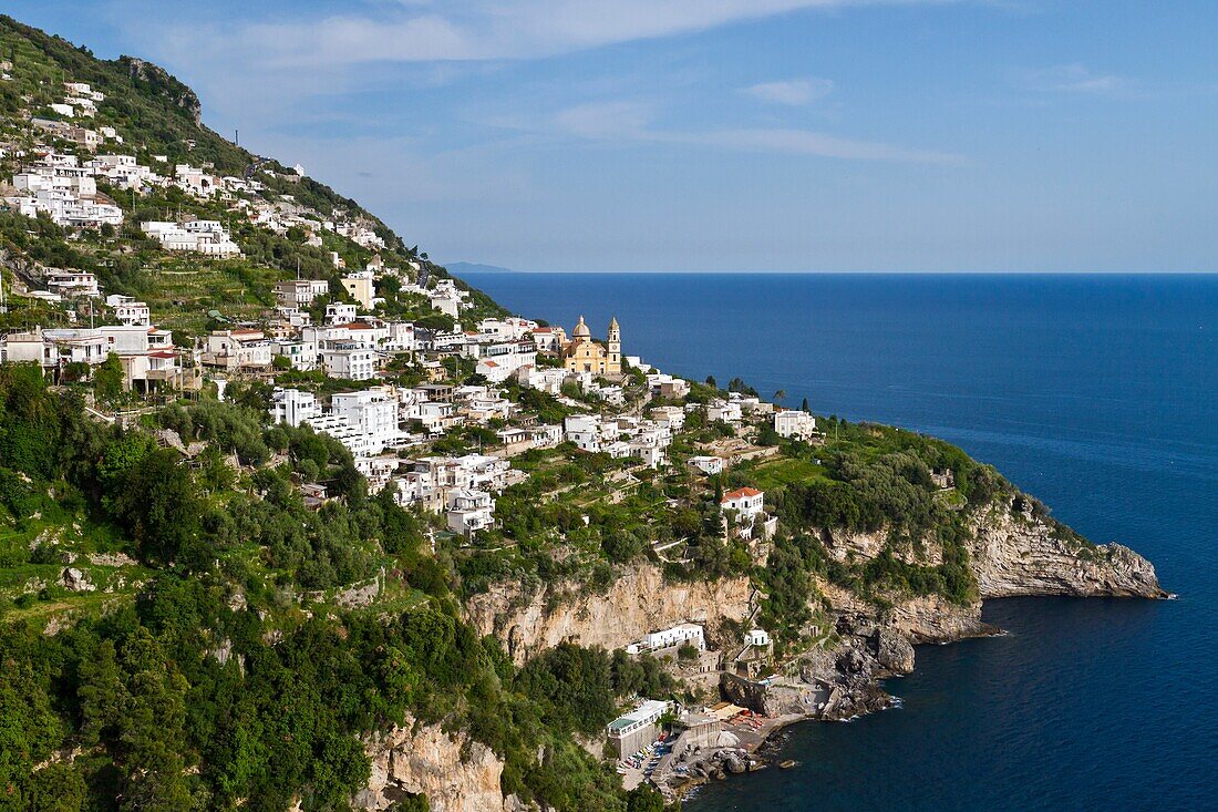 The Amalfi Coast town of Praiano, Italy