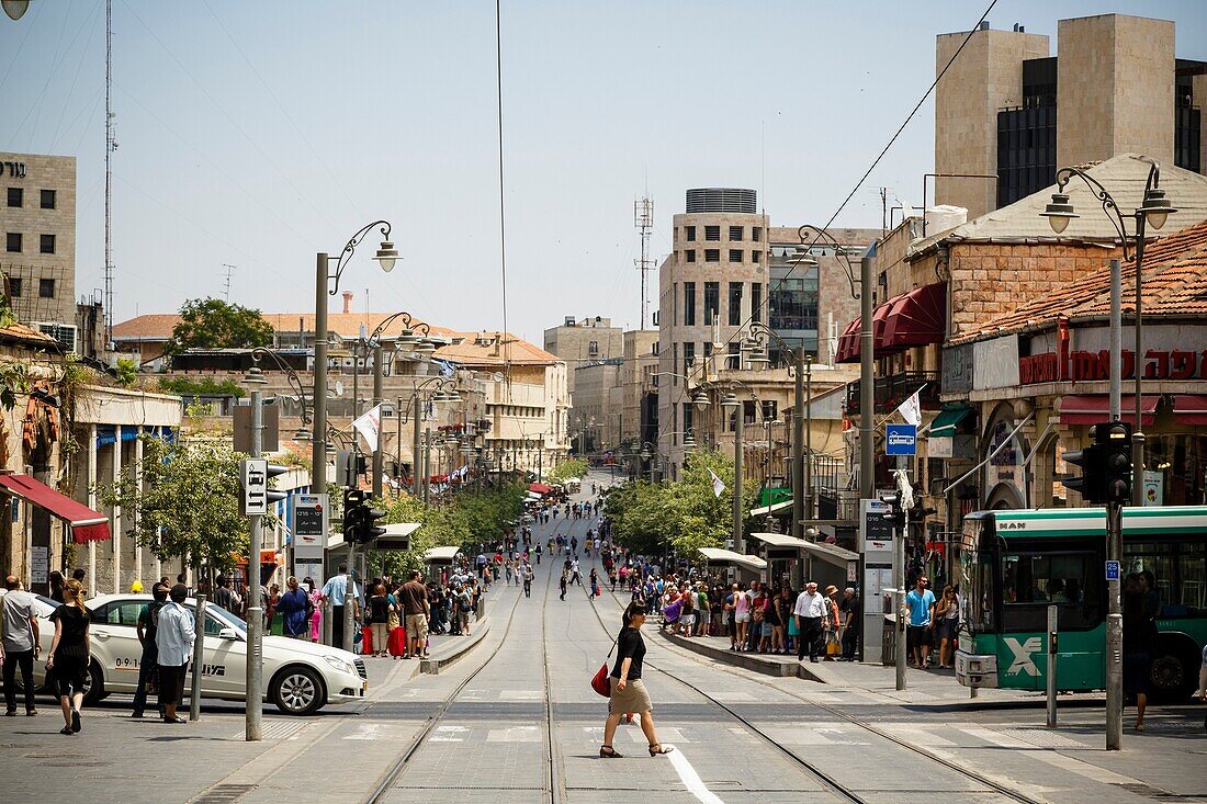 Jaffa street, Jerusalem, Israel.
