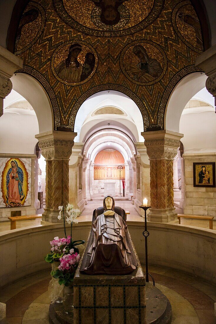 The statue of Mary in eternal sleep at the Dormition Church on Mount Zion, Jerusalem, Israel.
