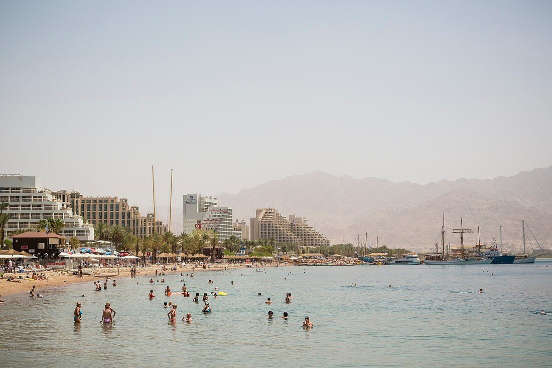 Beach, Eilat, Israel.