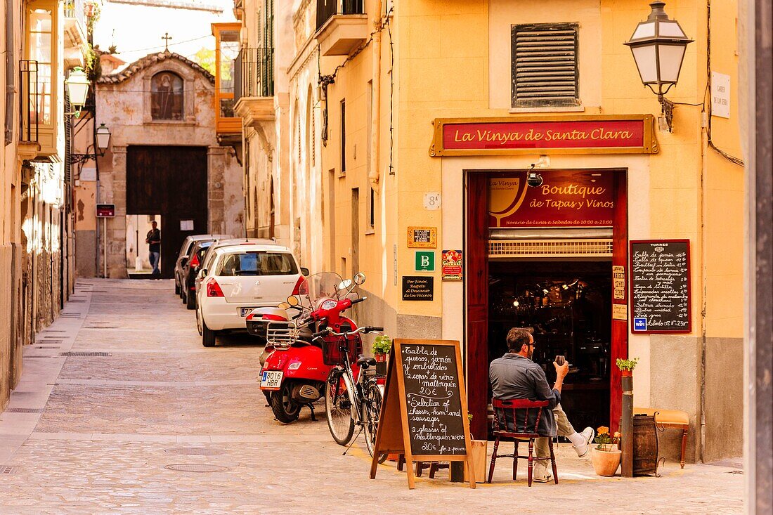 Straße und Kloster von Santa Clara de Palma, XIII. Jahrhundert, Mallorca, Balearen, Spanien