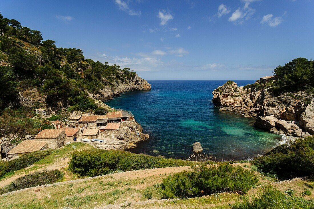 Cala Deia, Deia. Sierra de Tramuntana. Mallorca. Balearische Inseln. Spanien