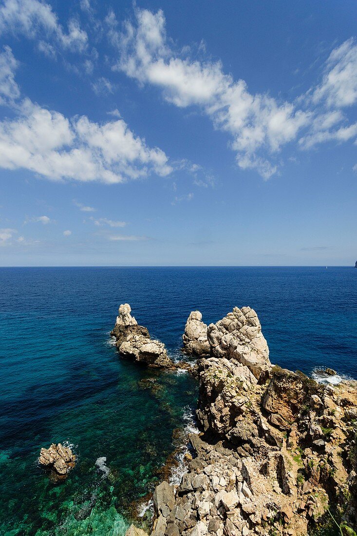 Es Codols Blancs, Cala Deia, Deia. Sierra de Tramuntana. Mallorca. Balearische Inseln. Spanien