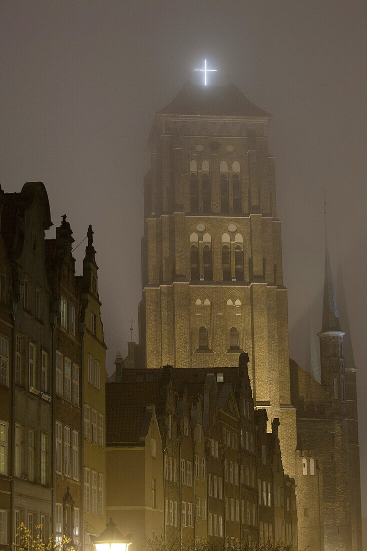 Gdansk-St Mary`s ( Basilica of the Assumption of the Blessed Virgin Mary) church. Largest brick church in the world. Gothic. XIV c.